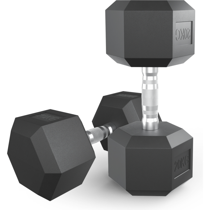 Гантель гексагональная UNIX FIT DBHEX20x2 обрезиненная 20 кг